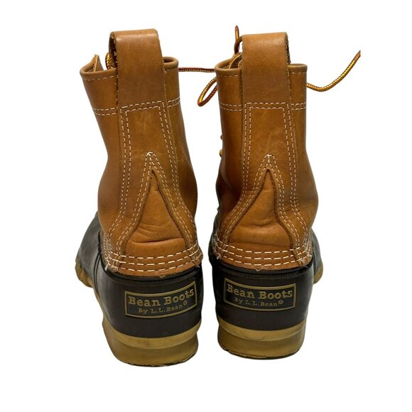 LL BEAN 212880 Women's Waterproof Duck Boots Sz 6 Leather 8" Brown Gorpcore USA - Picture 4 of 9